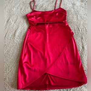 Lulu’s Cutout Satin Body-con Dress